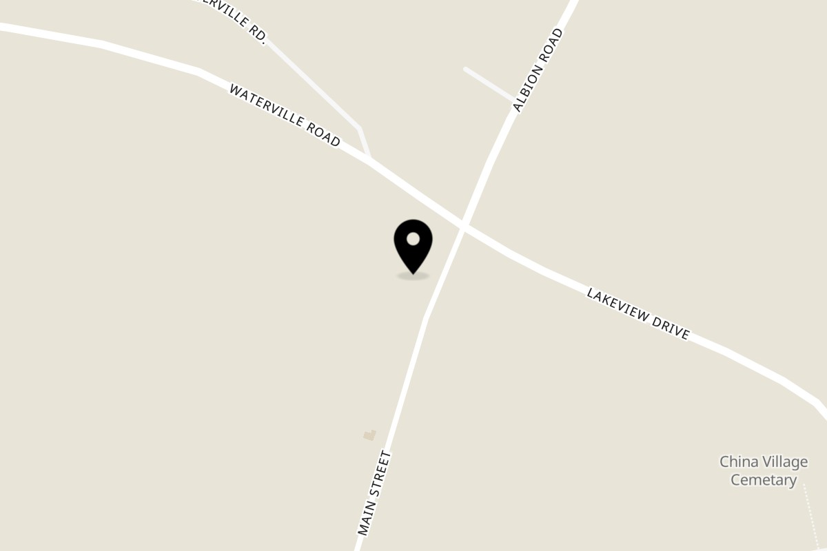 Map showing the location of China Lake Provisions on 9 Main St in China